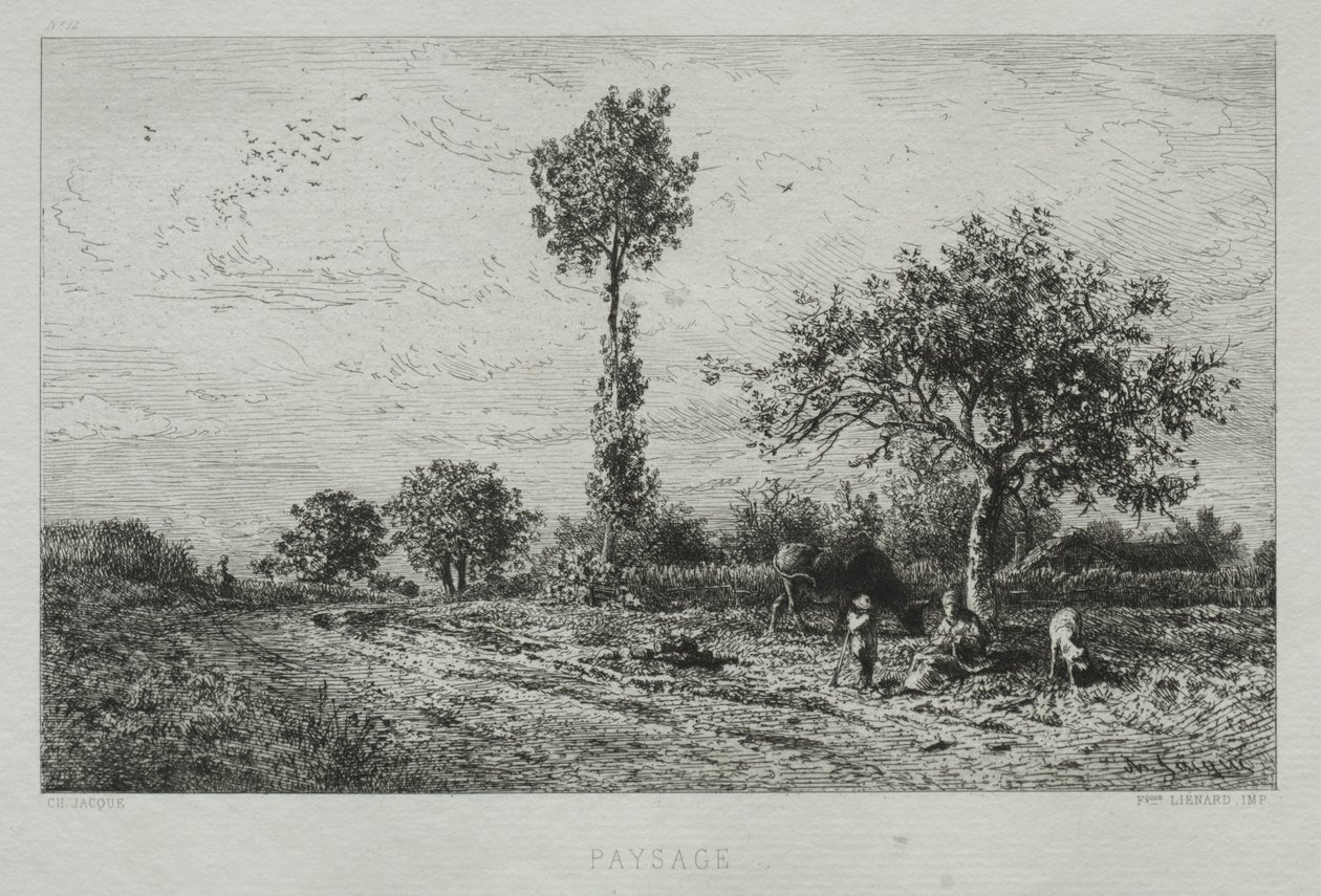 Paysage - Charles Emile Jacque