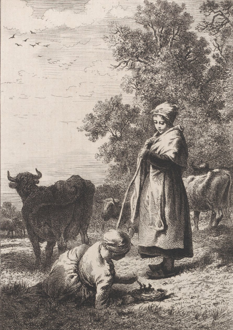 Petites laitières, 1864 - Charles Emile Jacque