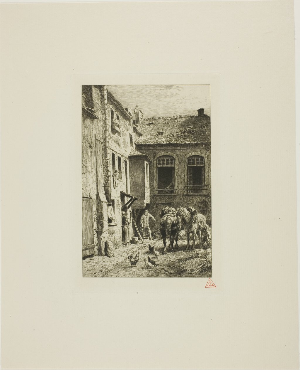 Cour Parisienne - Charles Emile Jacque