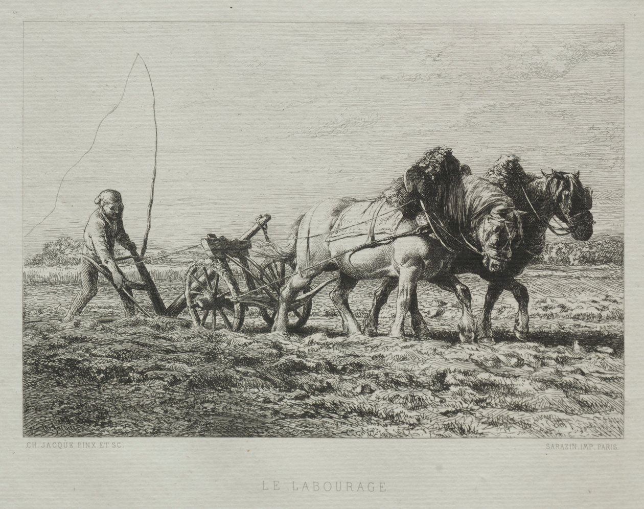 Labourage - Charles Emile Jacque