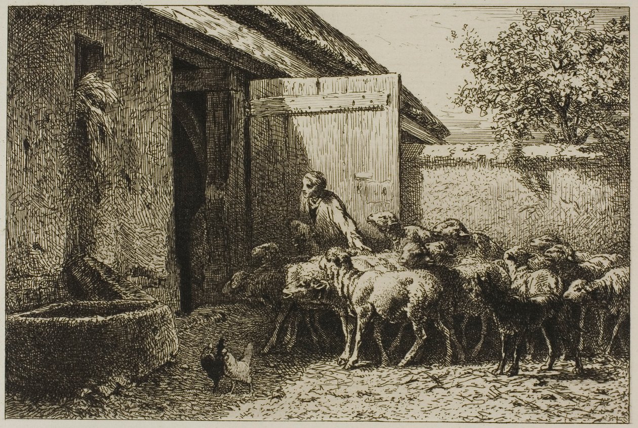 Bergère - Charles Emile Jacque