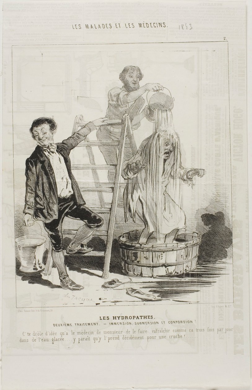 Les Hydropathes : Deuxième traitement (planche 2) - Charles Emile Jacque