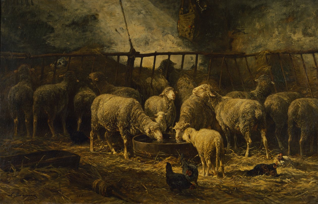 La grande bergerie, 1881 - Charles Emile Jacque