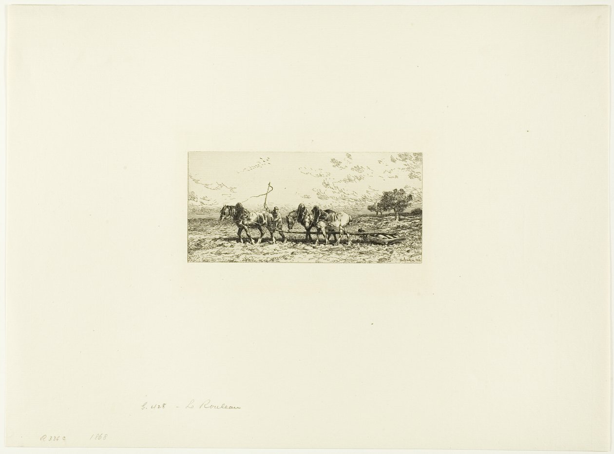 Le rouleau - Charles Emile Jacque
