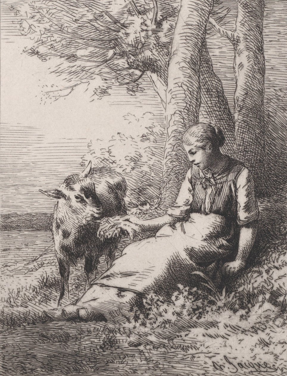 Une Amitié, 1867 - Charles Emile Jacque