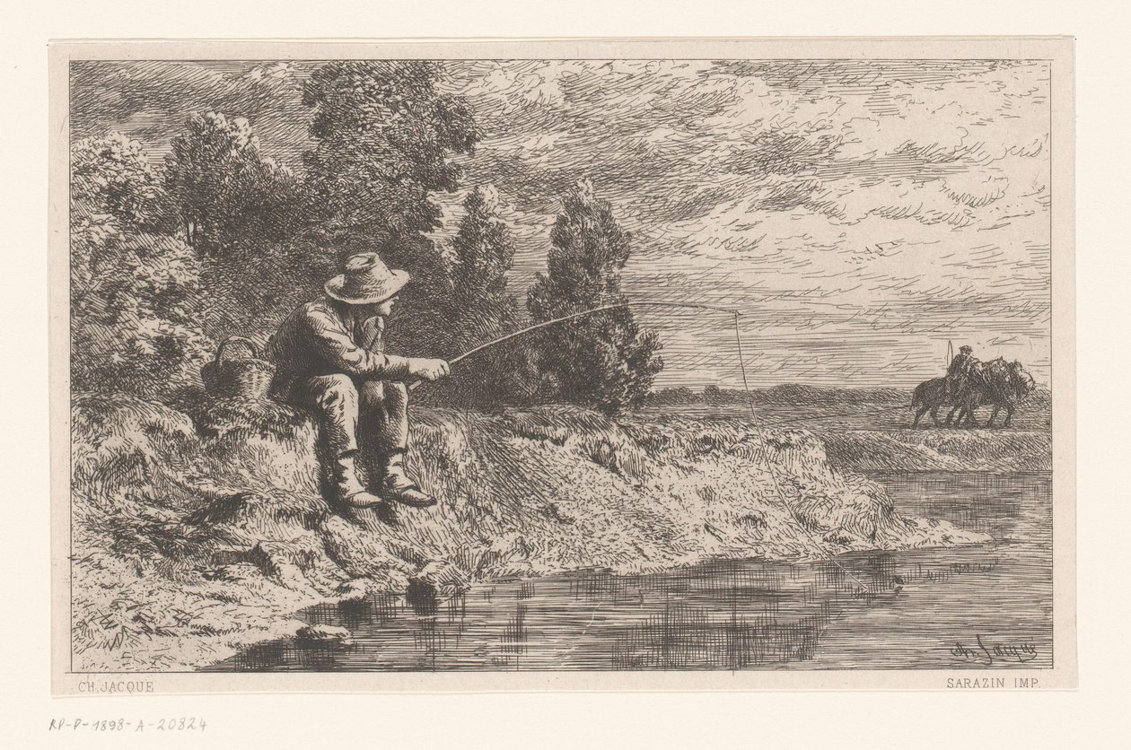 Pêcheur au bord de l