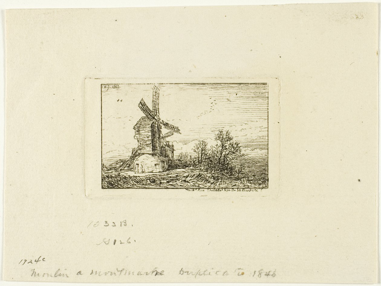 Moulin à vent - Charles Emile Jacque