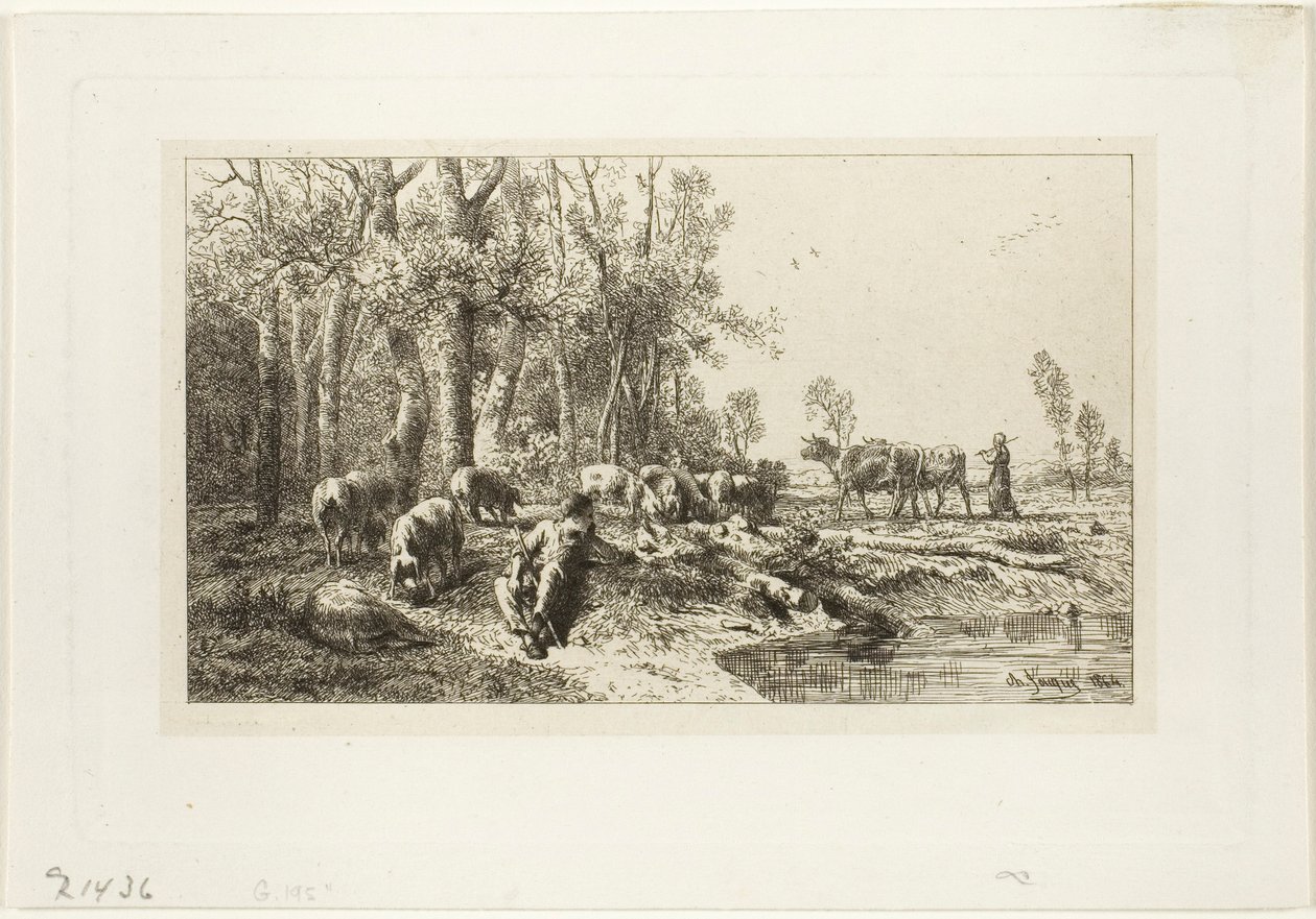 Hiver - Charles Emile Jacque