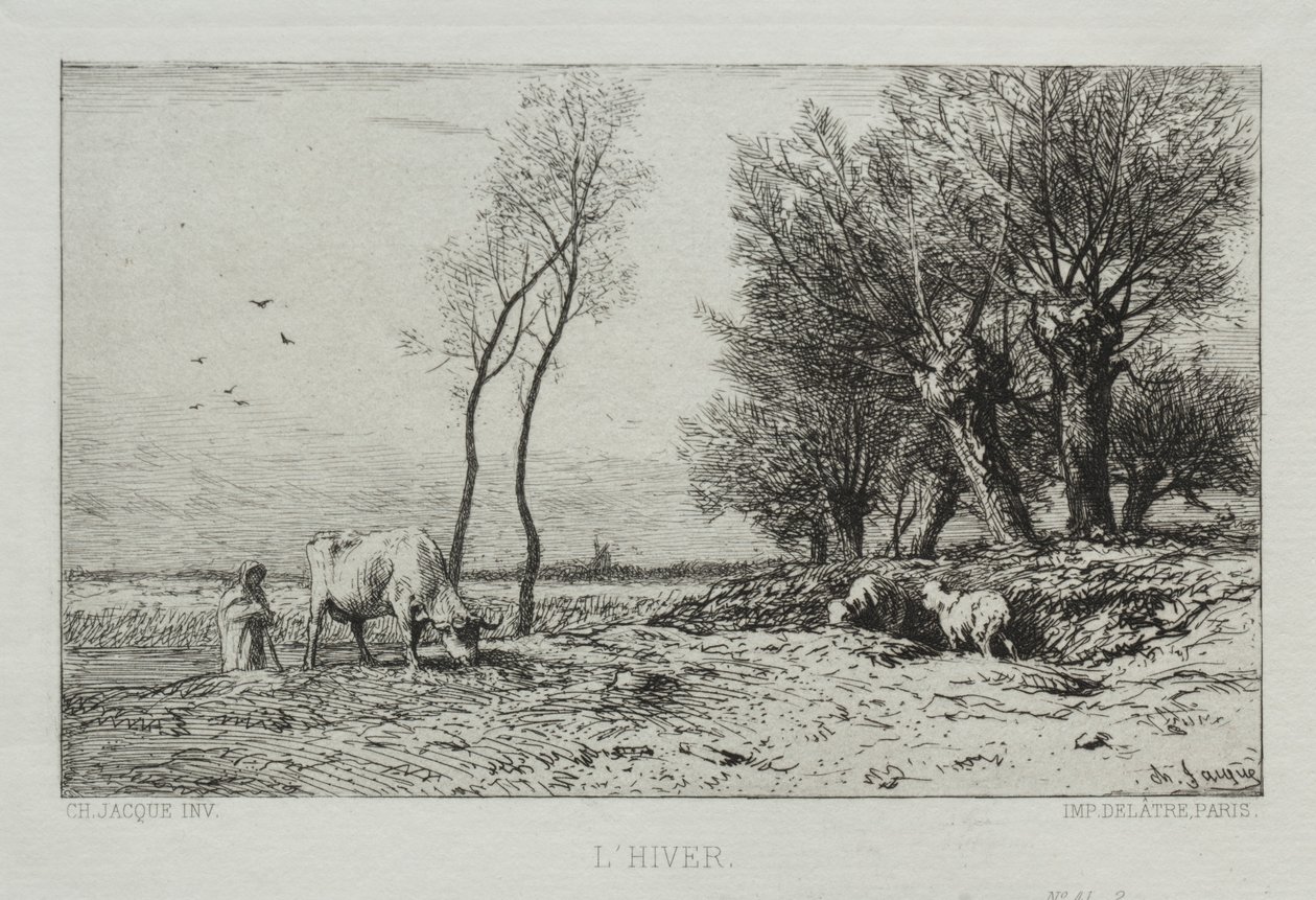 Hiver - Charles Emile Jacque