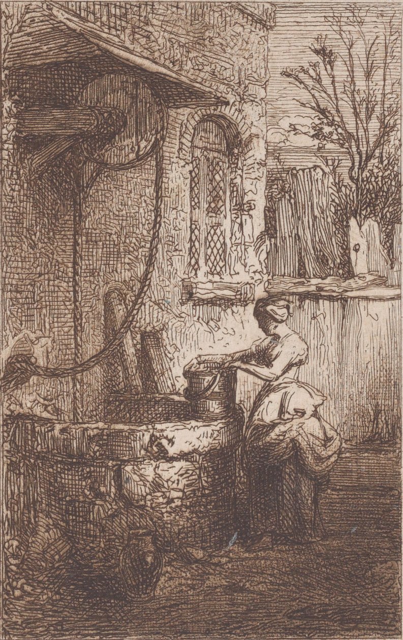 Femme à un puits, 1842 - Charles Emile Jacque