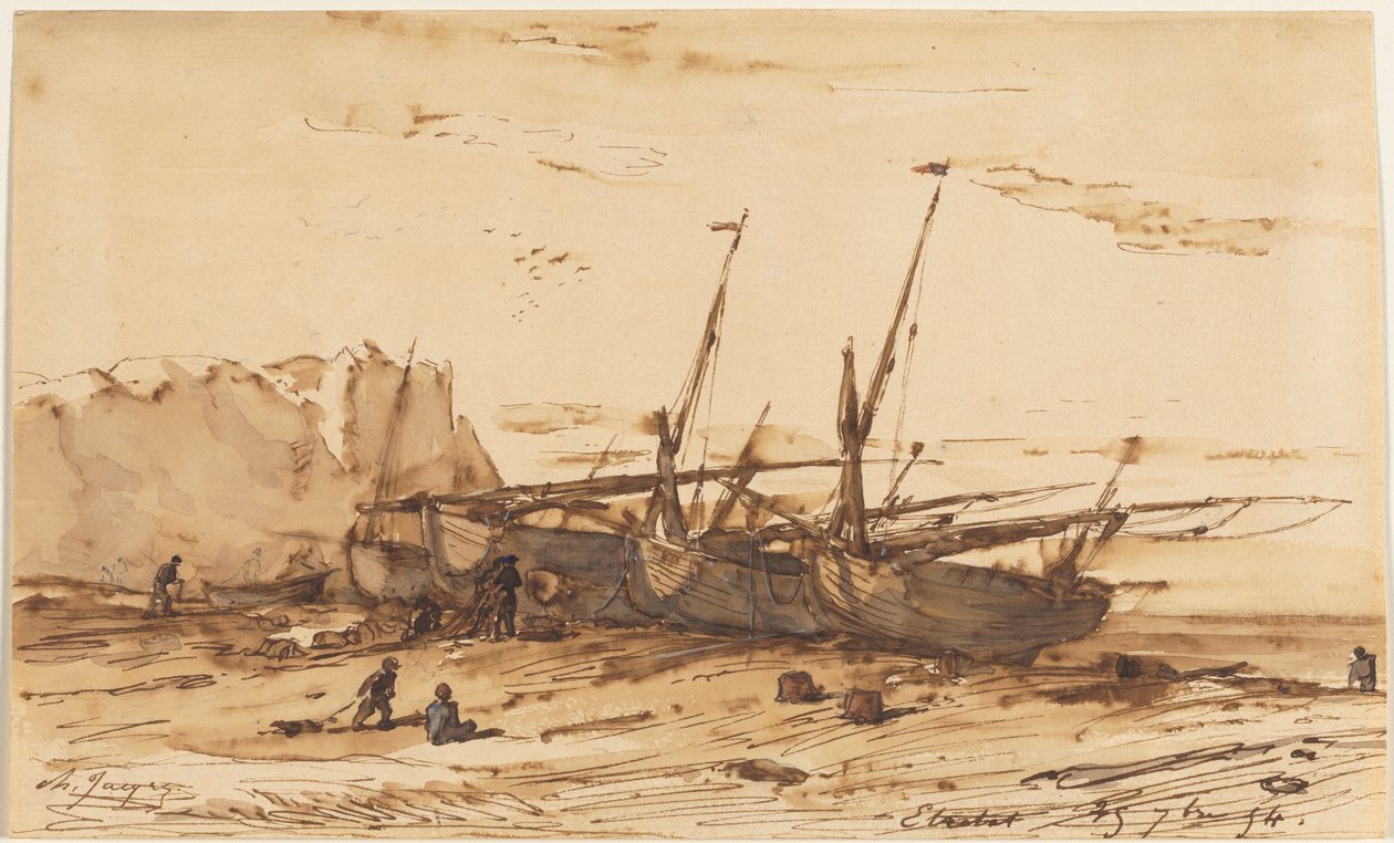 Étretat, 1854 - Charles Emile Jacque
