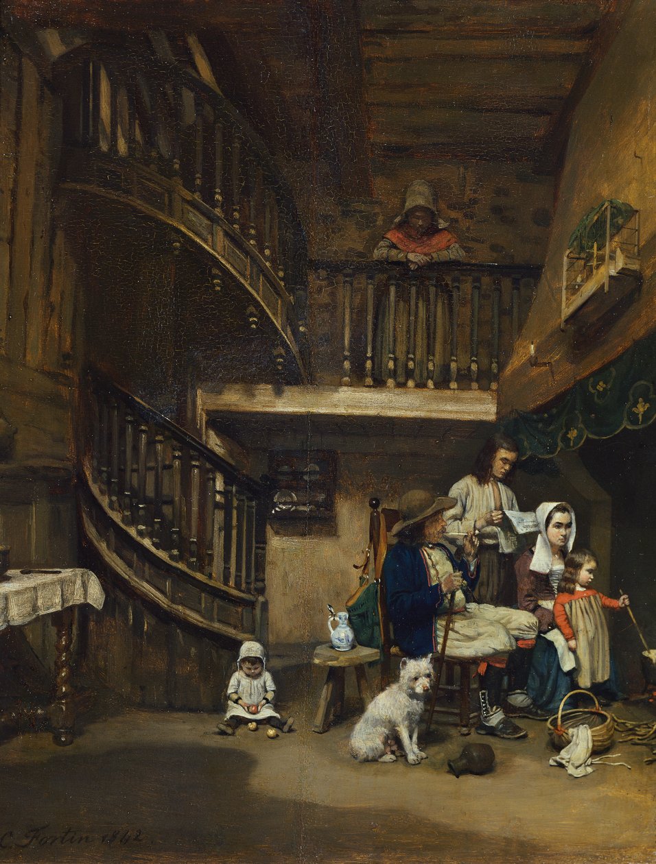 Famille bretonne, 1842 - Charles Fortin