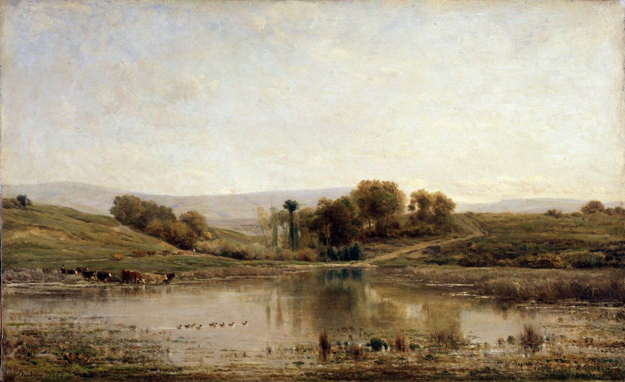 Un étang, 1858 - Charles Francois Daubigny