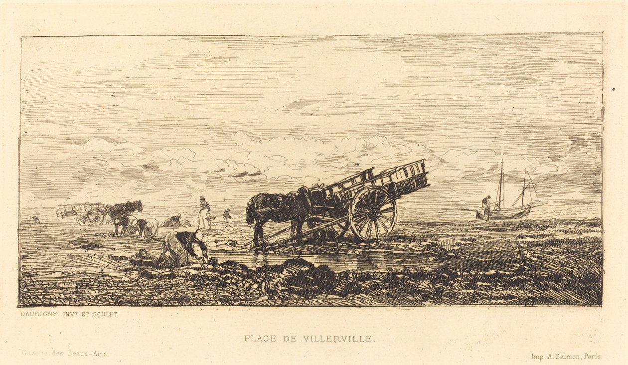Plage de Villerville - Charles Francois Daubigny