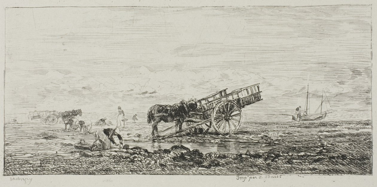 Plage à Villerville - Charles Francois Daubigny