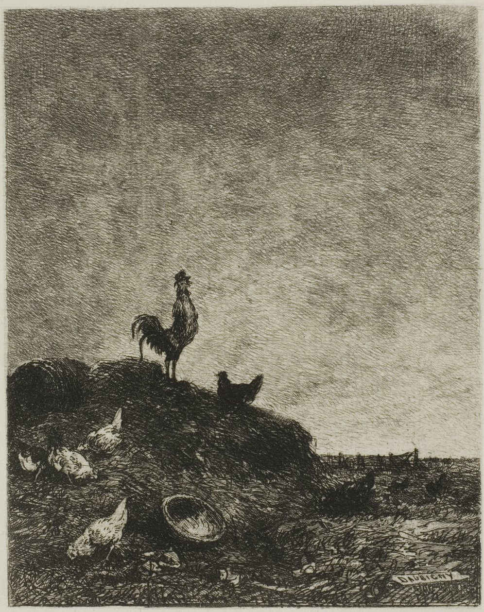 Aube (La corneille du coq) - Charles Francois Daubigny