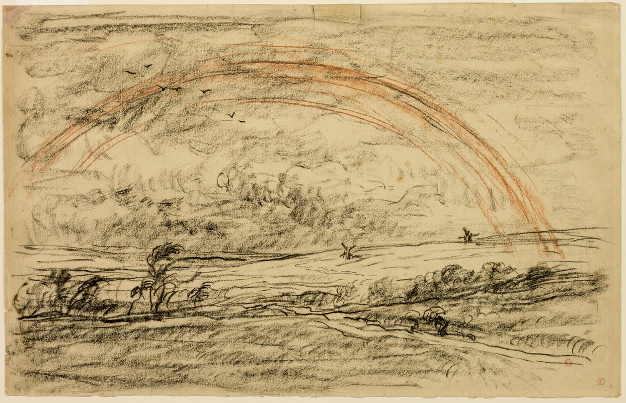 Paysage avec un arc-en-ciel - Charles Francois Daubigny