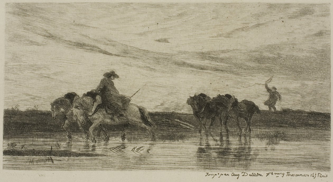 Les Chevaux de trait - Charles Francois Daubigny