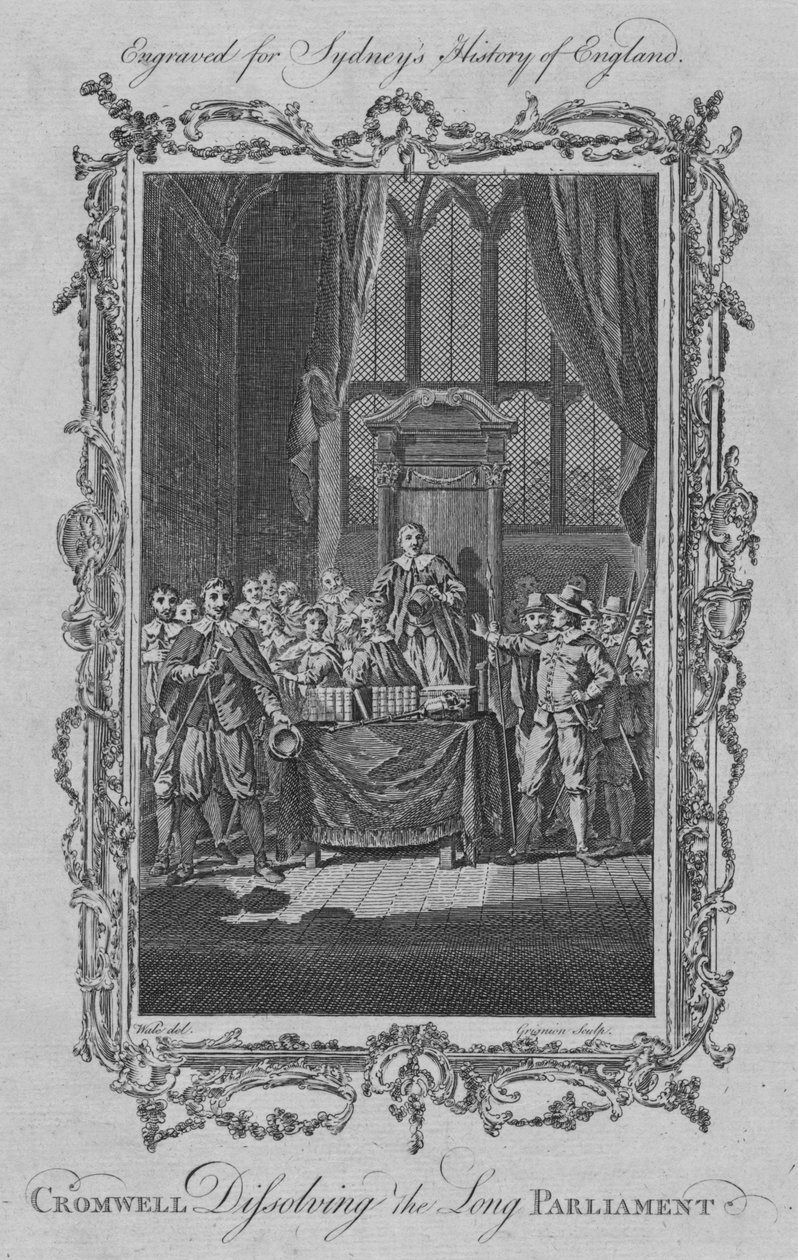 Cromwell dissolvant le Long Parlement, 1773 - Charles Grignion