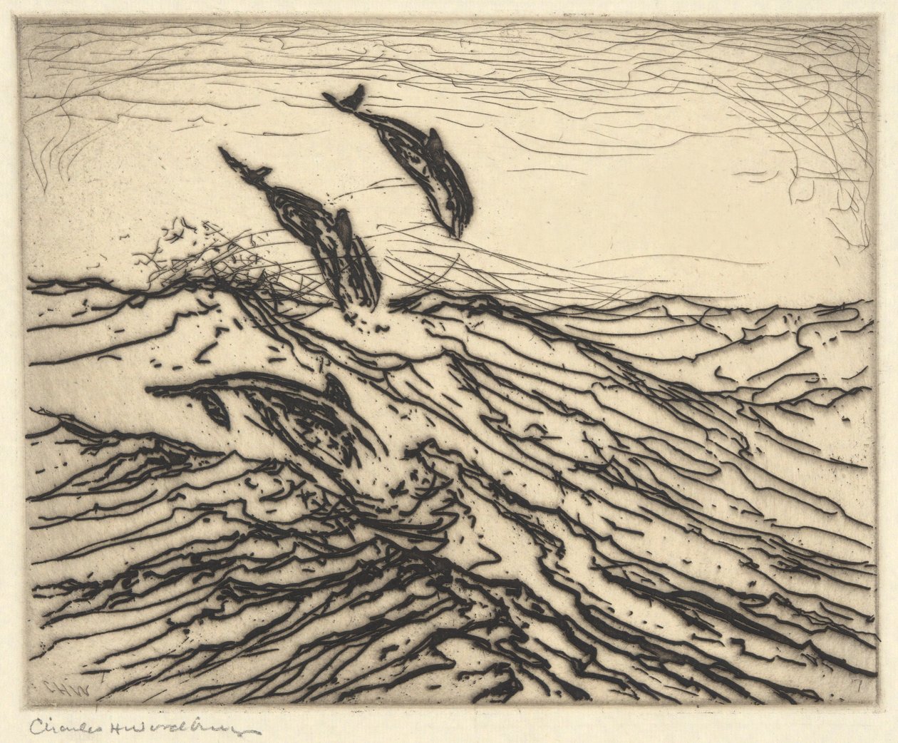 Marsouins - Charles Herbert Woodbury