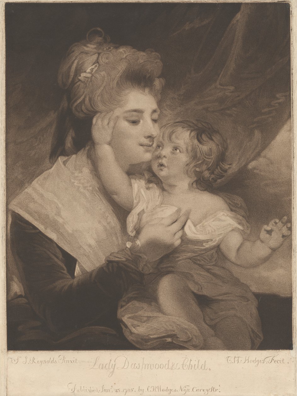 Lady Dashwood et enfant - Charles Howard Hodges