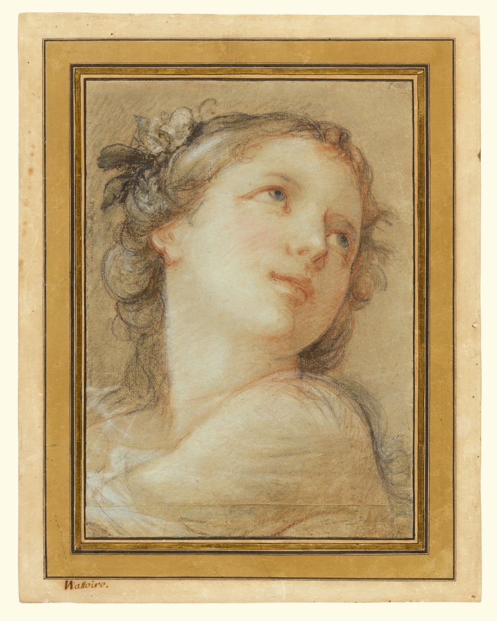 Tête de bacchante - Charles Joseph Natoire