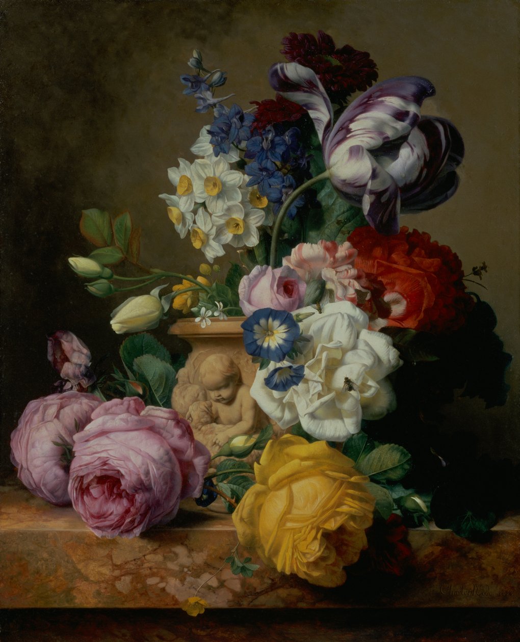 Nature morte de fleurs - Charles Joseph Node