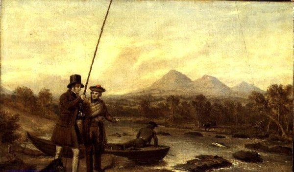 Pêche au saumon à Eildon Hill - Charles Landseer