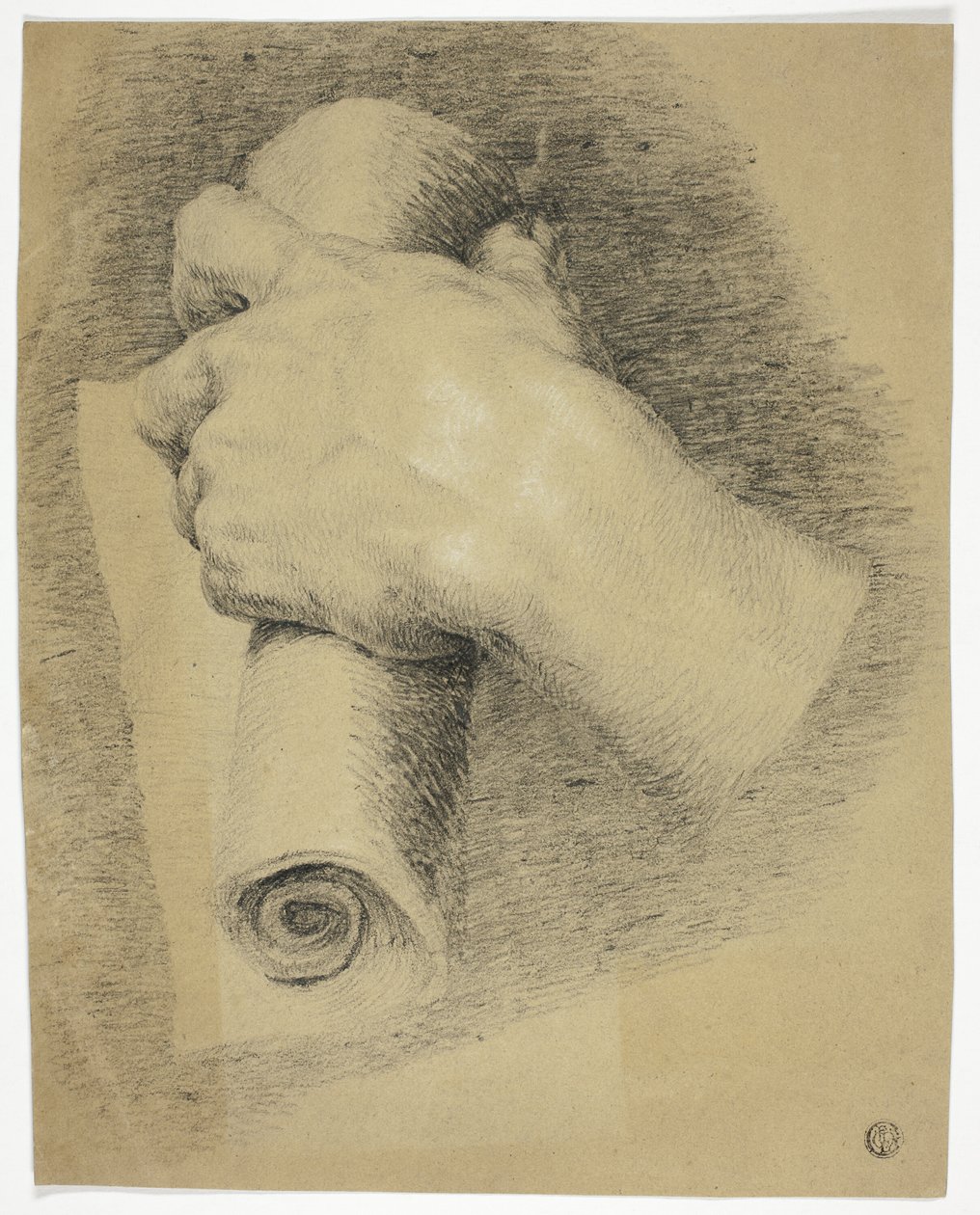 Main tenant un rouleau de papier - Charles Lucy
