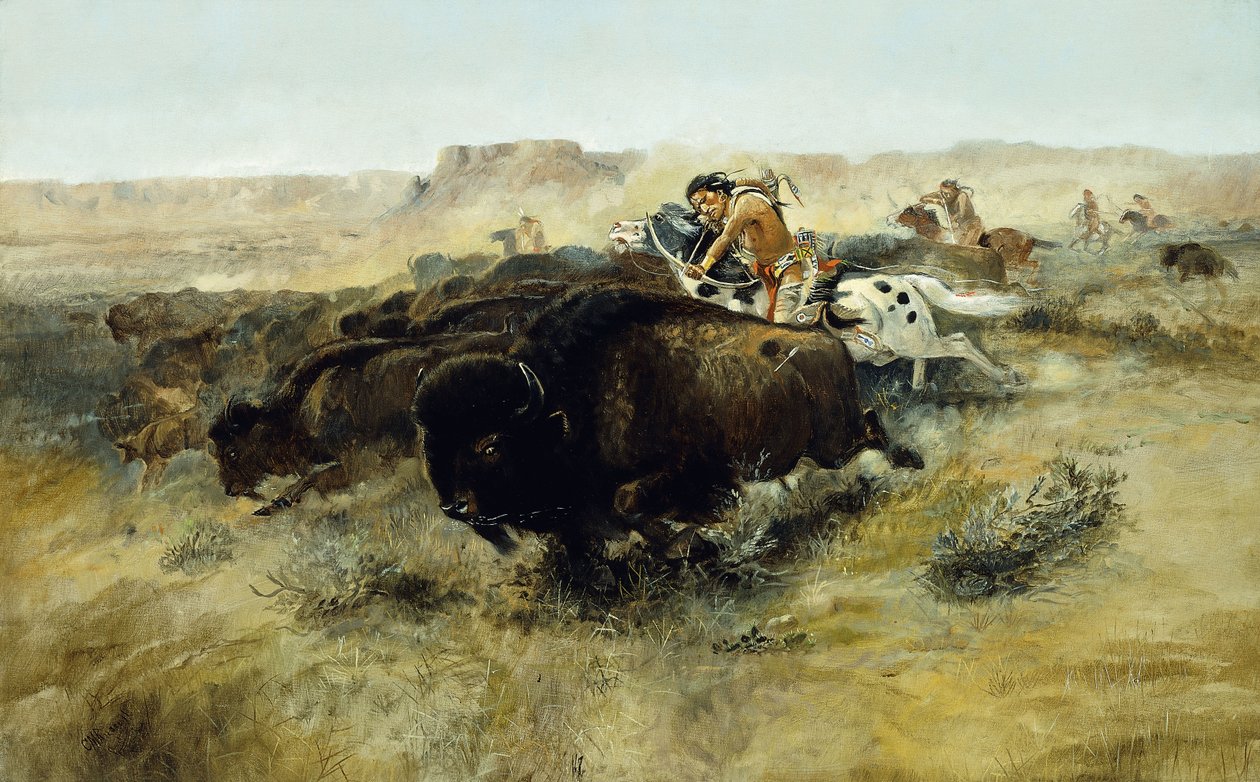 Chasse au bison n° 7 - Charles Marion Russell