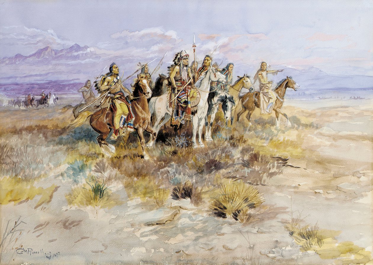 Partie de reconnaissance indienne, 1897 - Charles Marion Russell