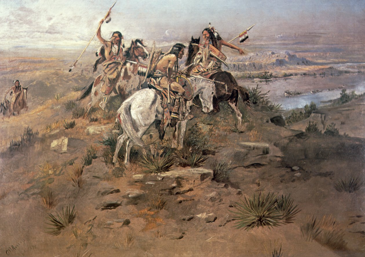 Les Indiens découvrent Lewis et Clark - Charles Marion Russell
