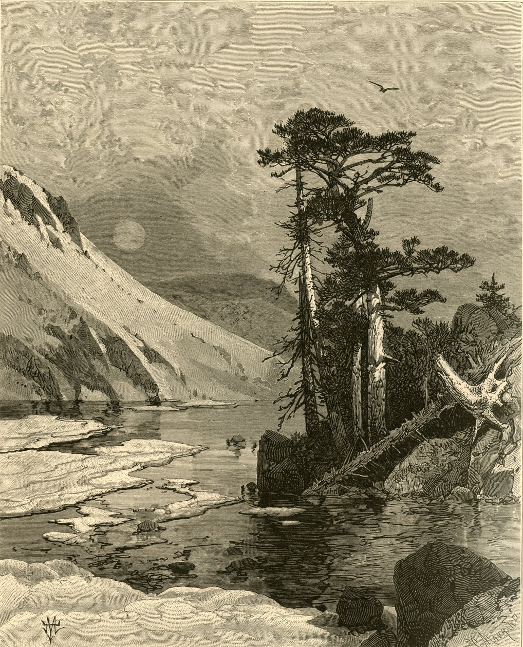Lac gelé, au pied du pic de James, 1874 - Charles Maurand