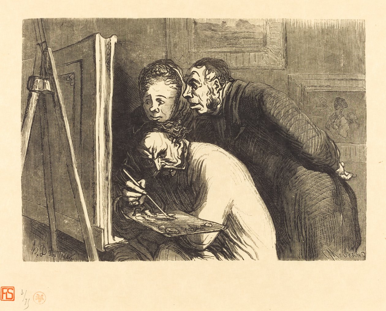 Peintres et Bourgeois - Charles Maurand after Honoré Daumier