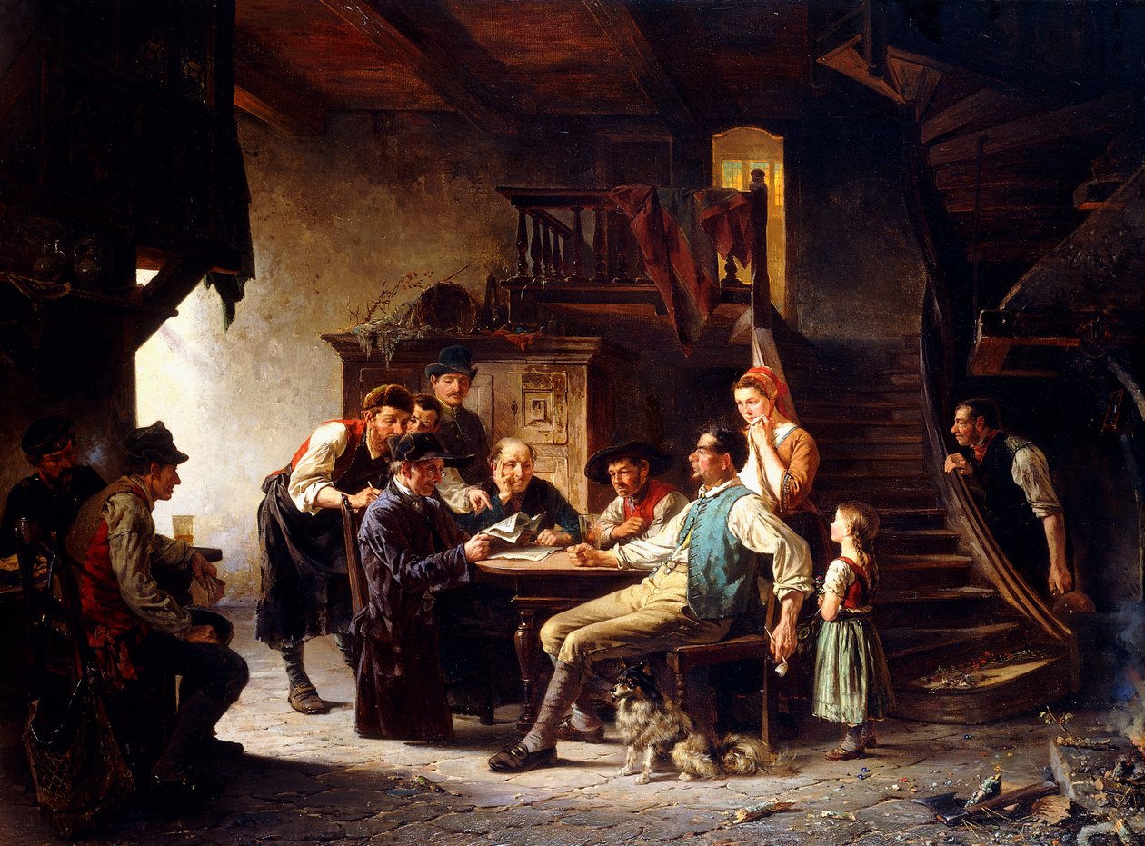 Lecture des nouvelles, 1887 - Charles Meer Webb