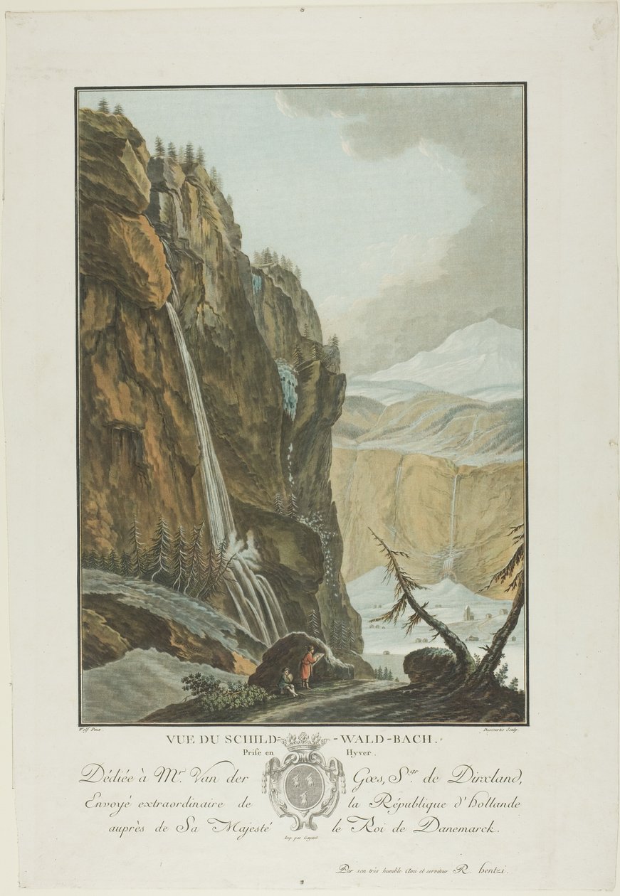 Vue du Schild-Wald-Bach, Prise Enhiver - Charles Melchior Descourtis
