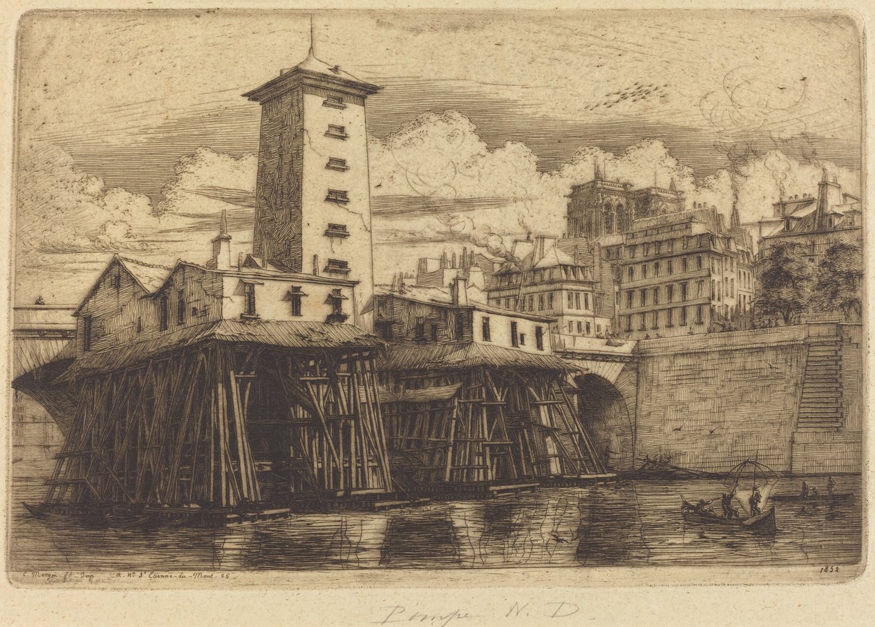 La Pompe Notre-Dame, Paris - Charles Meryon