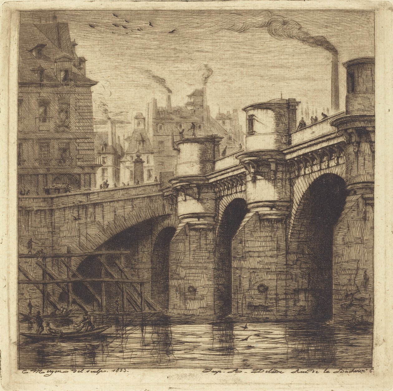 Le Pont Neuf, Paris - Charles Meryon