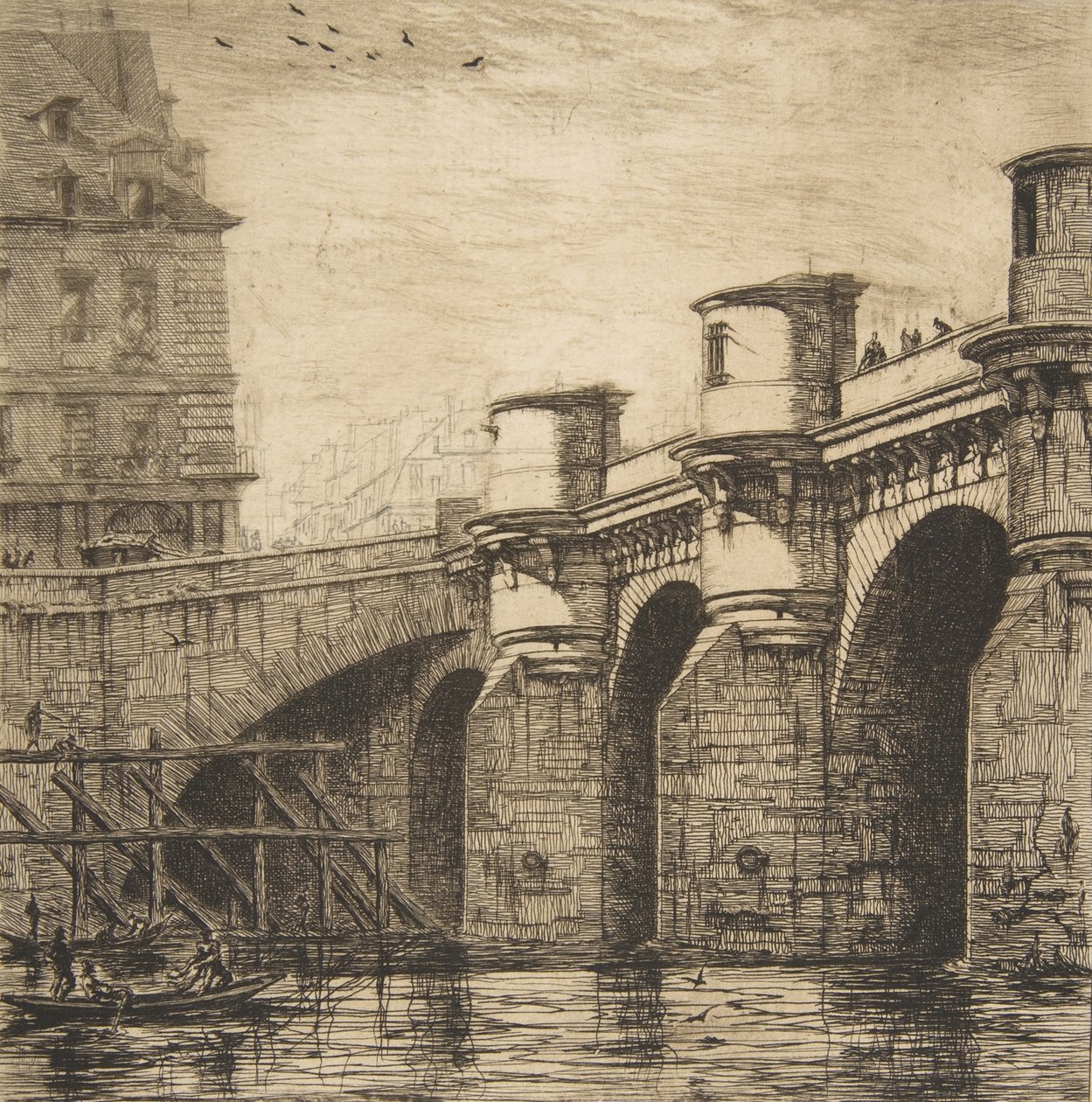 Pont-Neuf, Paris, 1853 - Charles Meryon
