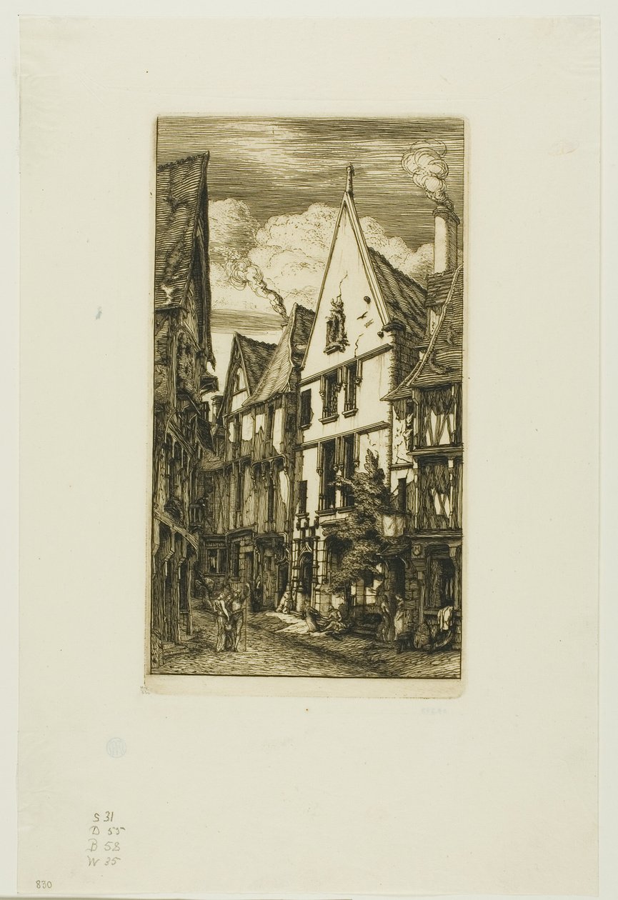 Rue des Toiles, Bourges - Charles Meryon