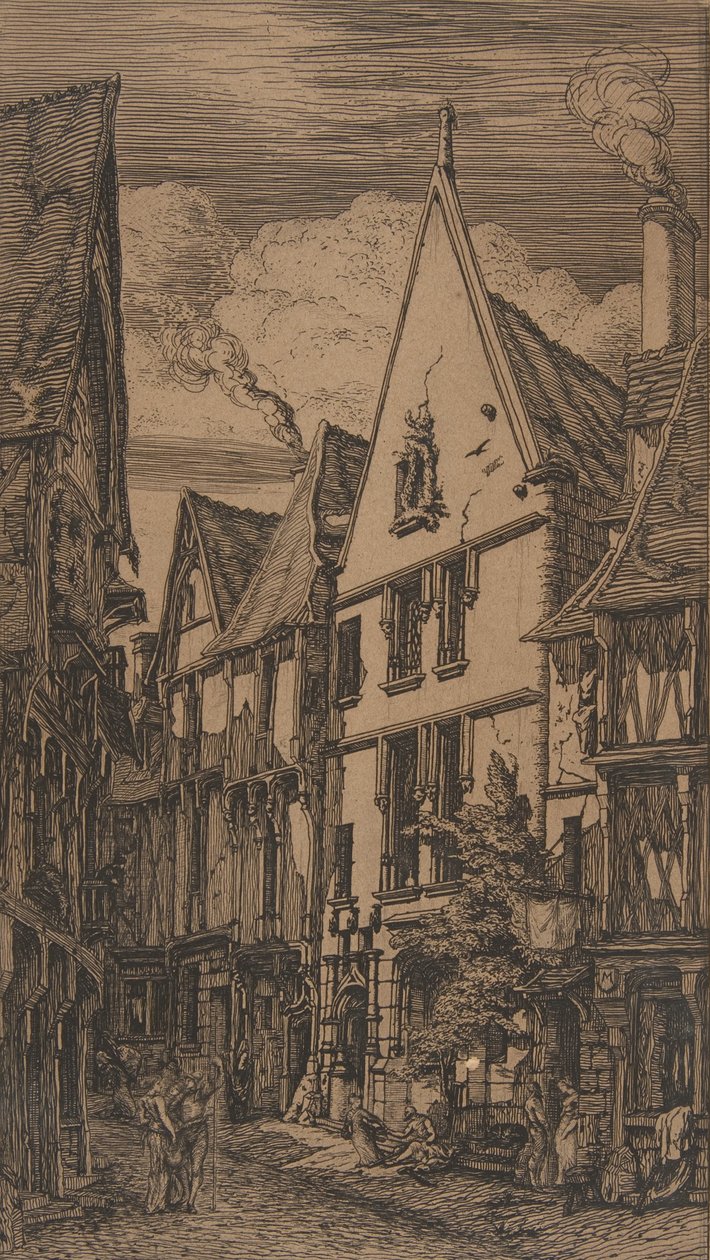 Rue des Toiles, Bourges - Charles Meryon