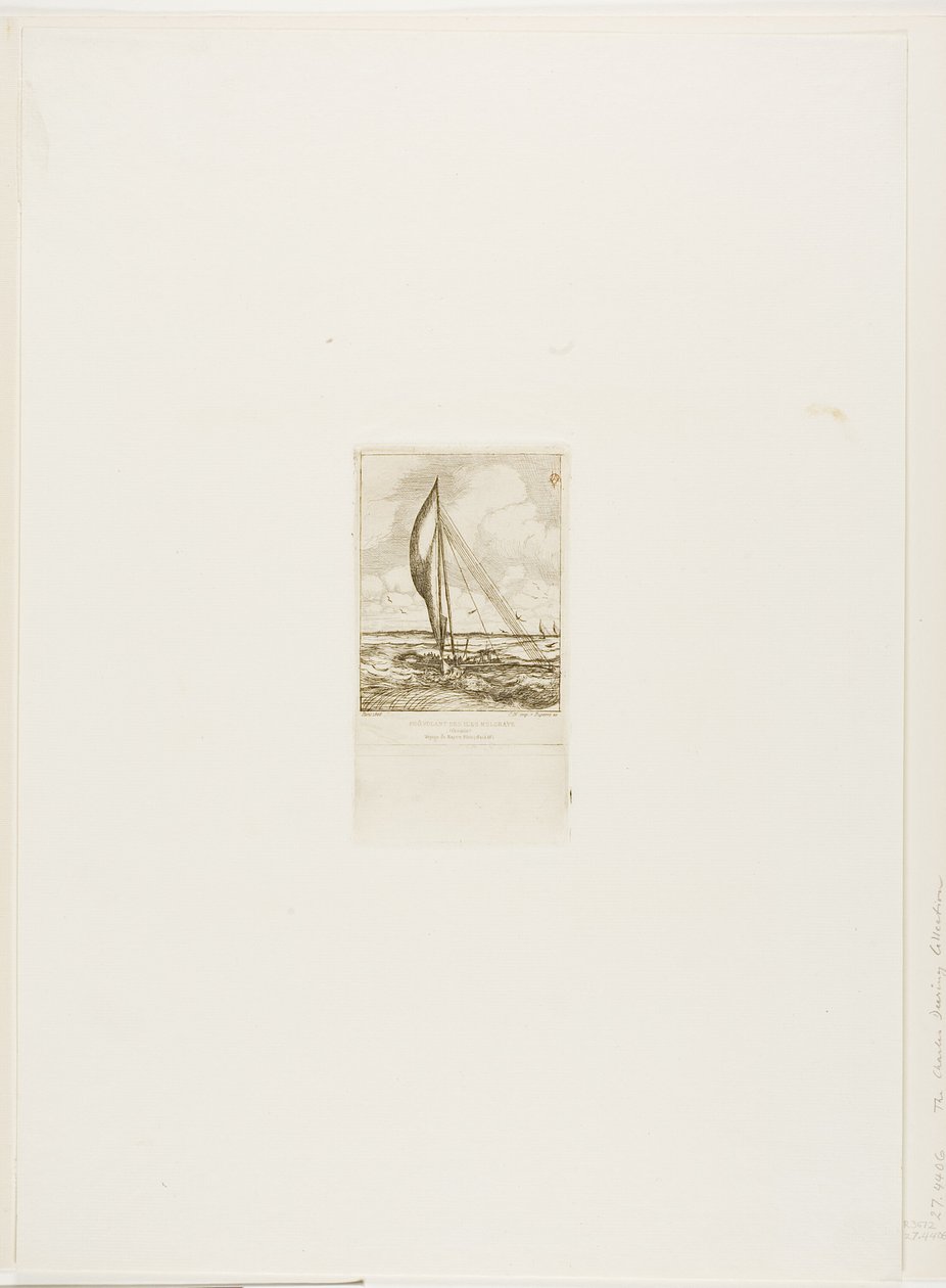 Proa à voile rapide, archipel de Mulgrave, Océanie - Charles Meryon