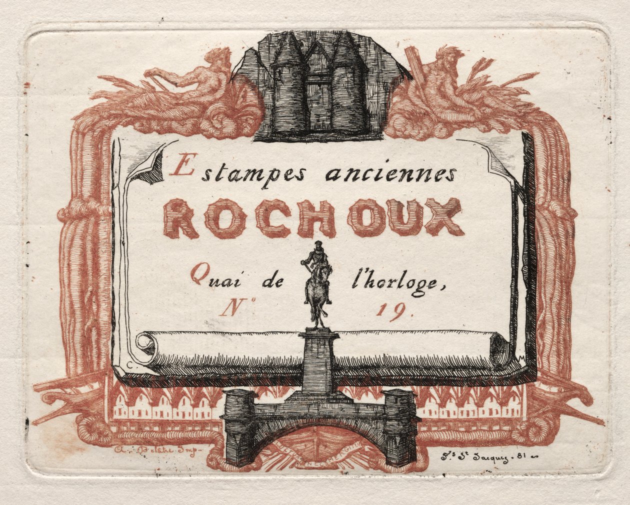 La carte de visite de Rochoux, un marchand d