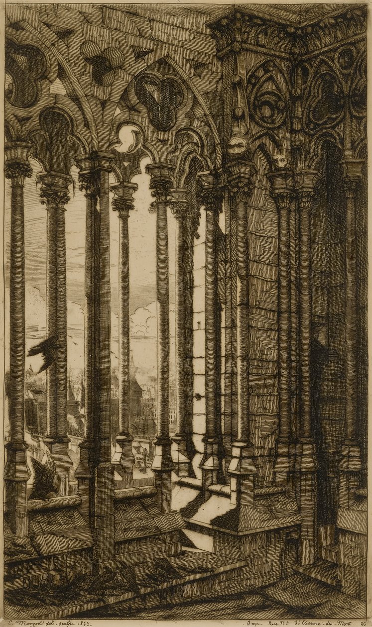 The Gallery, Notre Dame de Paris - Charles Meryon