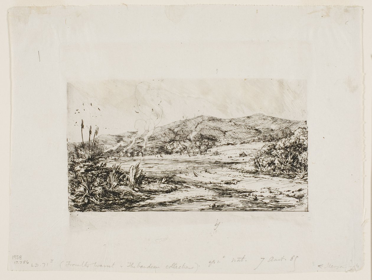 La petite colonie française à Akaroa, 1845 - Charles Meryon