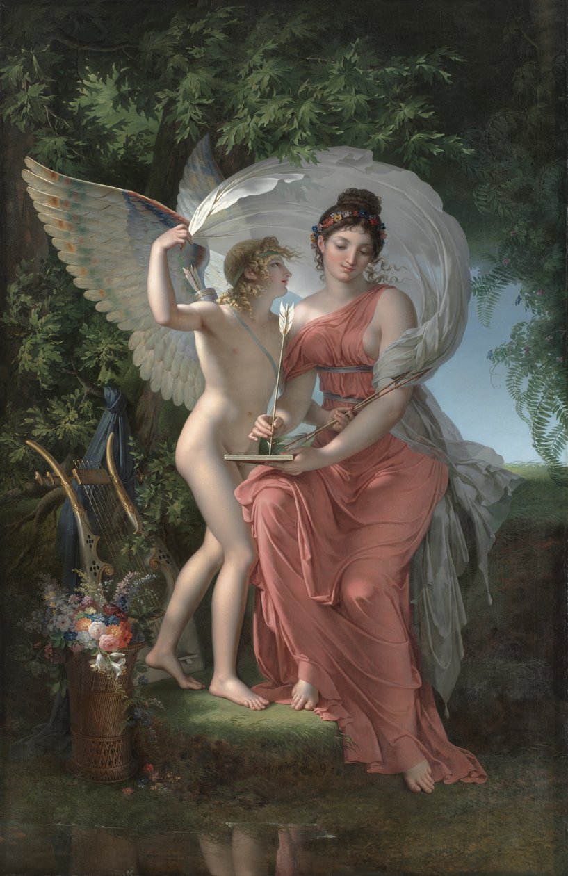 Érato, muse de la poésie lyrique - Charles Meynier