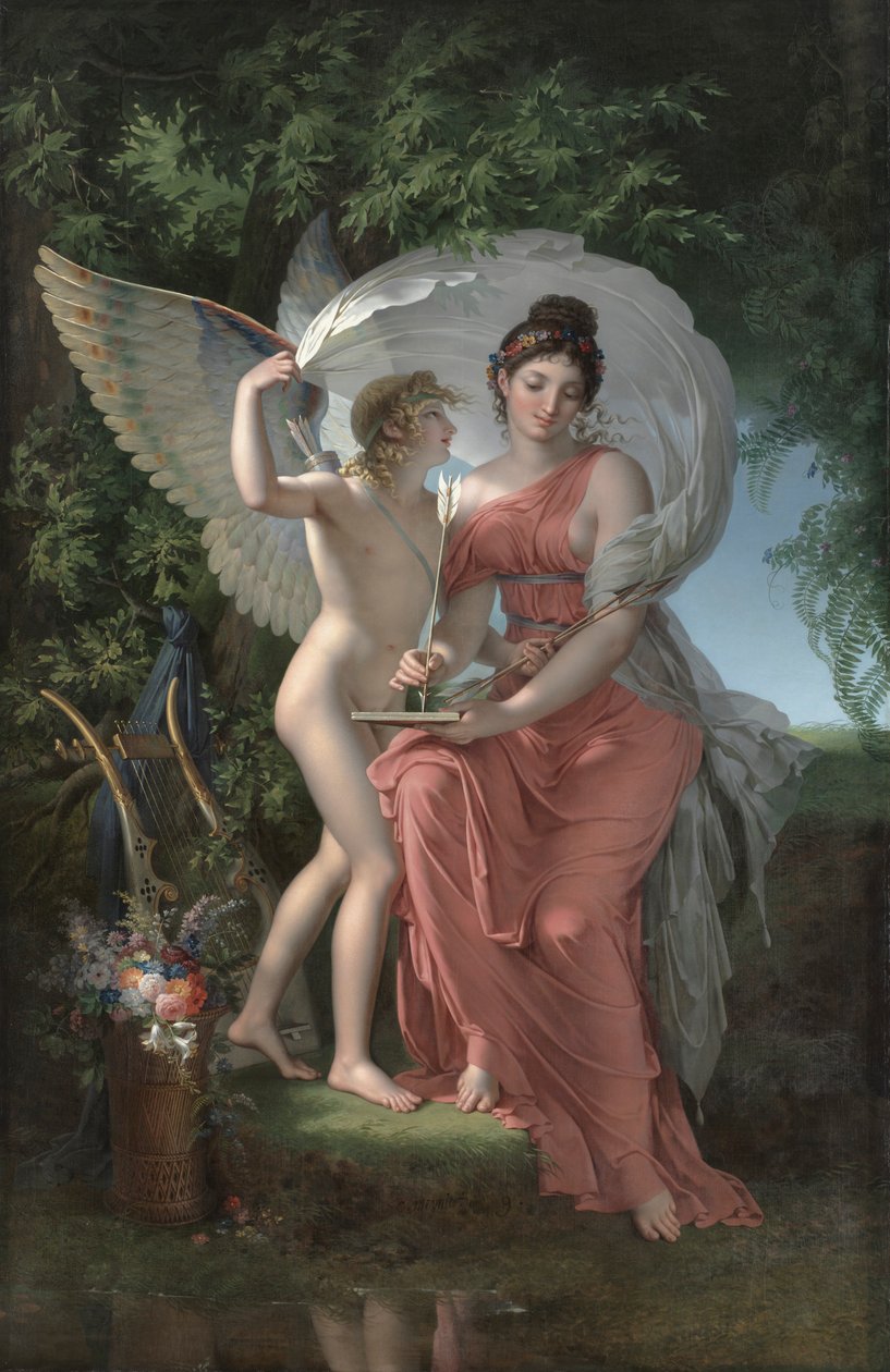 Érato, muse de la poésie lyrique, 1800 - Charles Meynier