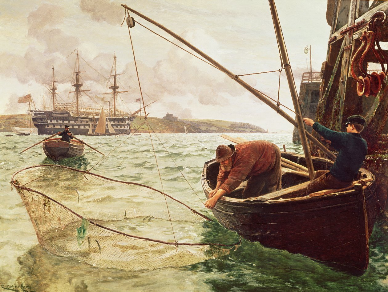 Un filet à éperlan, 1886 - Charles Napier Hemy