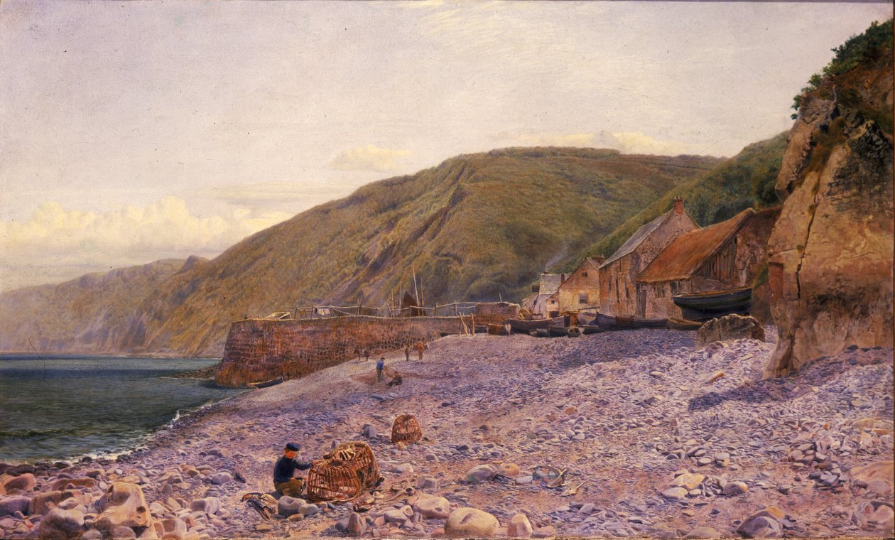 Parmi les galets à Clovelly, 1864 - Charles Napier Hemy