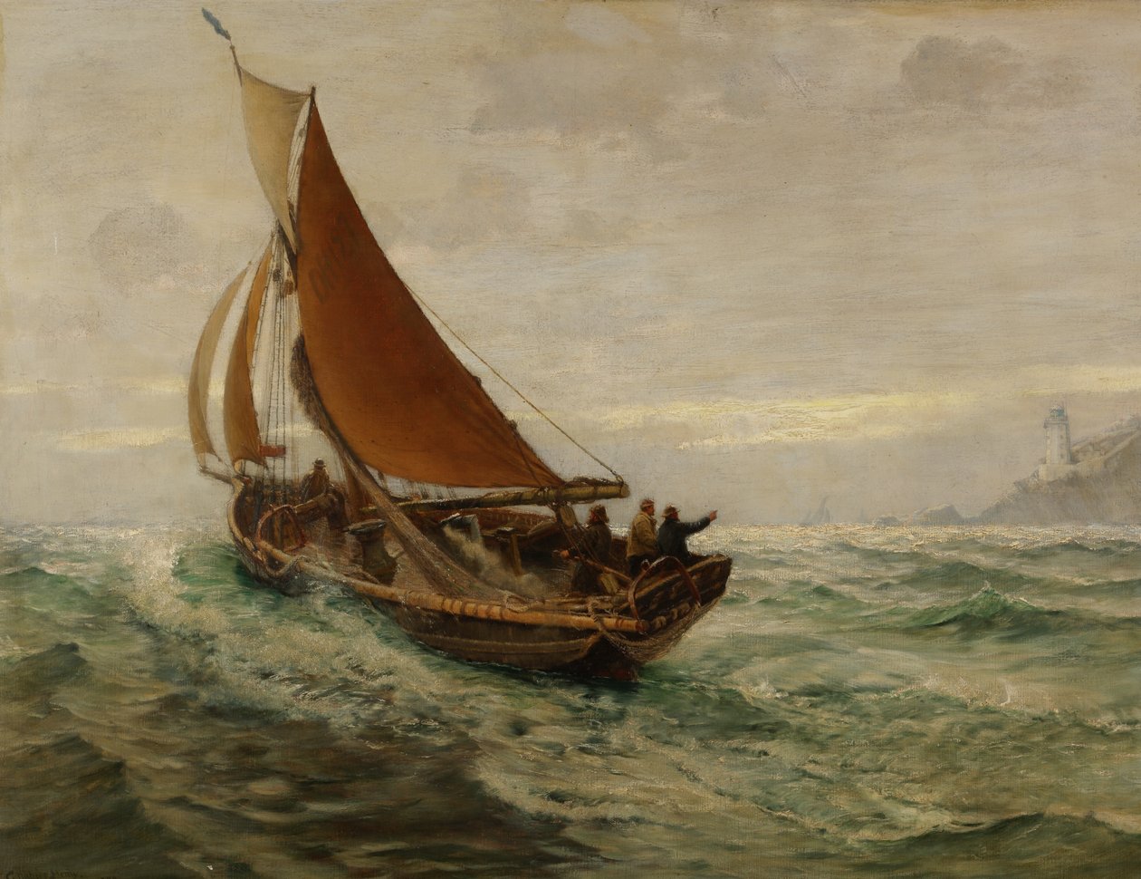 Aube en mer - Charles Napier Hemy